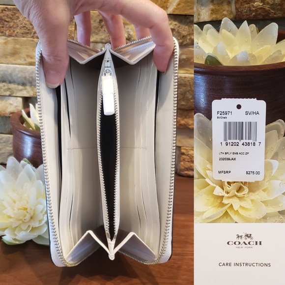 NEW Coach Butterfly Embossed Wallet - Picture 3 of 7